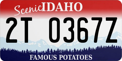 ID license plate 2T0367Z