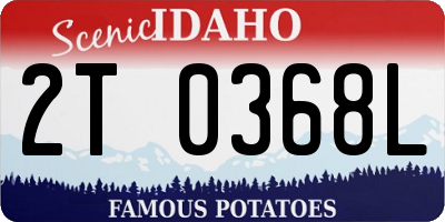 ID license plate 2T0368L
