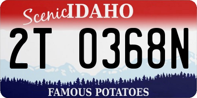ID license plate 2T0368N
