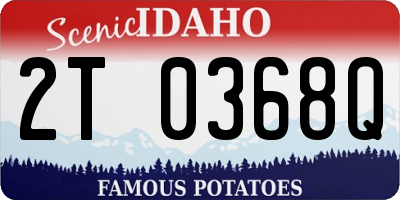 ID license plate 2T0368Q