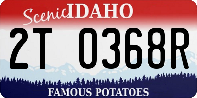 ID license plate 2T0368R