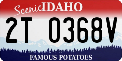 ID license plate 2T0368V