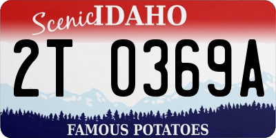 ID license plate 2T0369A