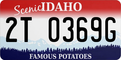 ID license plate 2T0369G