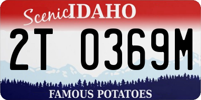 ID license plate 2T0369M