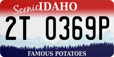 ID license plate 2T0369P