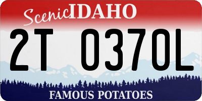ID license plate 2T0370L