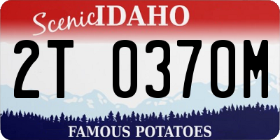 ID license plate 2T0370M
