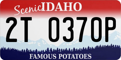 ID license plate 2T0370P