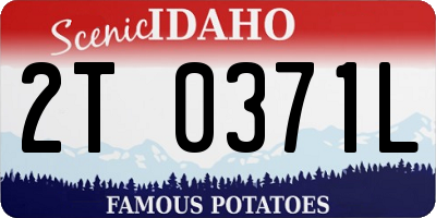 ID license plate 2T0371L