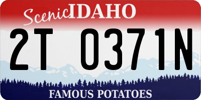 ID license plate 2T0371N