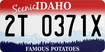 ID license plate 2T0371X