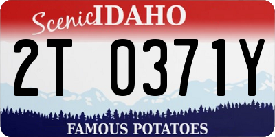 ID license plate 2T0371Y