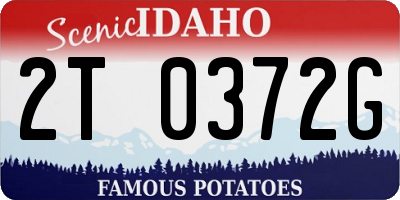 ID license plate 2T0372G
