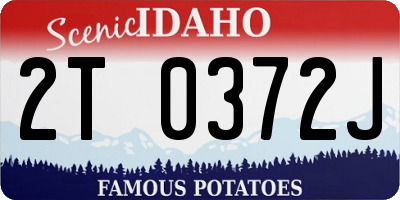 ID license plate 2T0372J