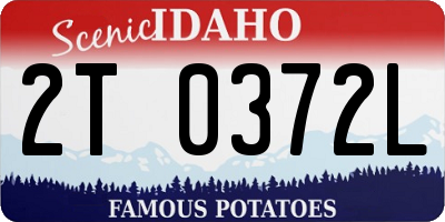ID license plate 2T0372L