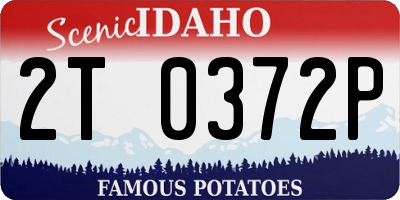 ID license plate 2T0372P