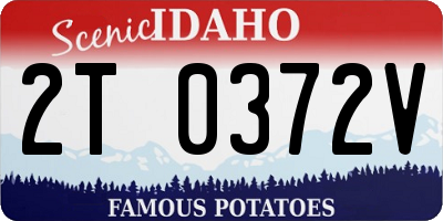 ID license plate 2T0372V