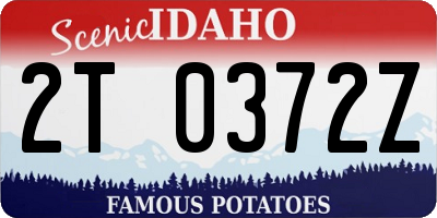 ID license plate 2T0372Z