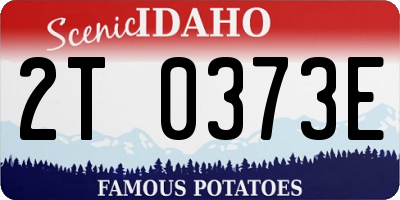 ID license plate 2T0373E