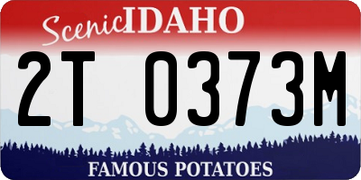 ID license plate 2T0373M