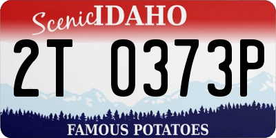ID license plate 2T0373P