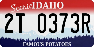 ID license plate 2T0373R