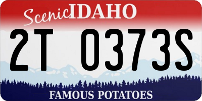ID license plate 2T0373S