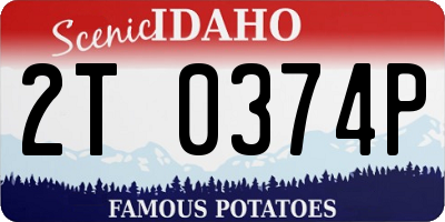 ID license plate 2T0374P