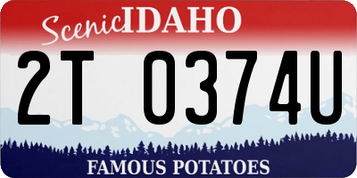 ID license plate 2T0374U