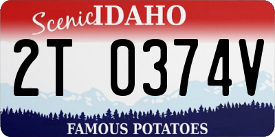 ID license plate 2T0374V