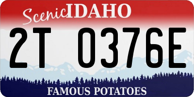 ID license plate 2T0376E