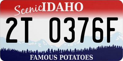 ID license plate 2T0376F