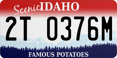 ID license plate 2T0376M