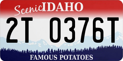 ID license plate 2T0376T