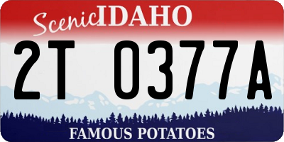 ID license plate 2T0377A