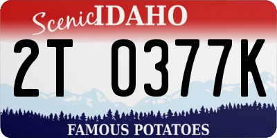 ID license plate 2T0377K