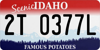 ID license plate 2T0377L