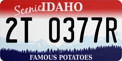 ID license plate 2T0377R