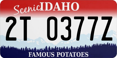ID license plate 2T0377Z