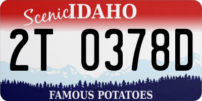 ID license plate 2T0378D