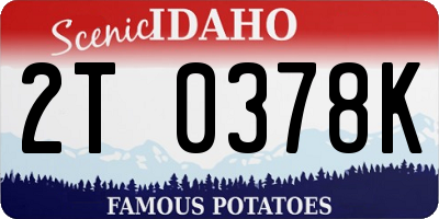 ID license plate 2T0378K