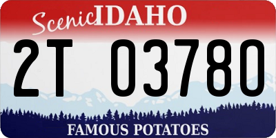 ID license plate 2T0378O