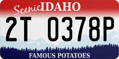 ID license plate 2T0378P
