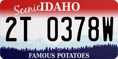 ID license plate 2T0378W