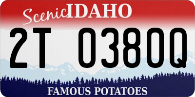 ID license plate 2T0380Q