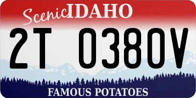 ID license plate 2T0380V