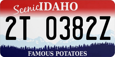 ID license plate 2T0382Z
