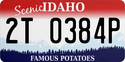 ID license plate 2T0384P