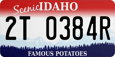 ID license plate 2T0384R